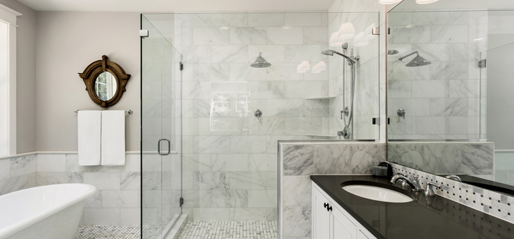 bathroom shower door installation in Montebello