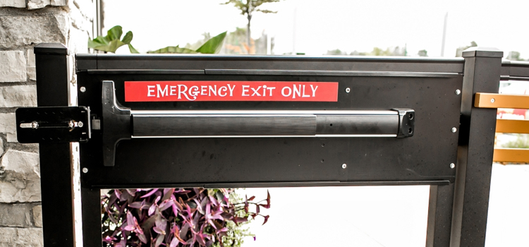emergency push bar installation in Montebello
